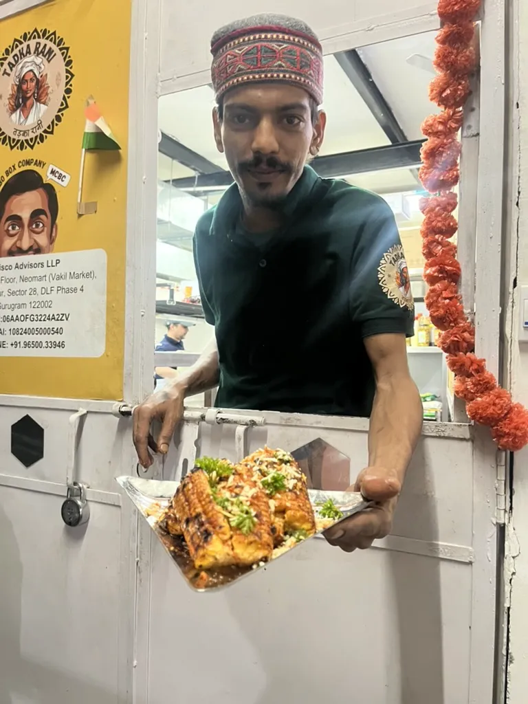 Chef with dish