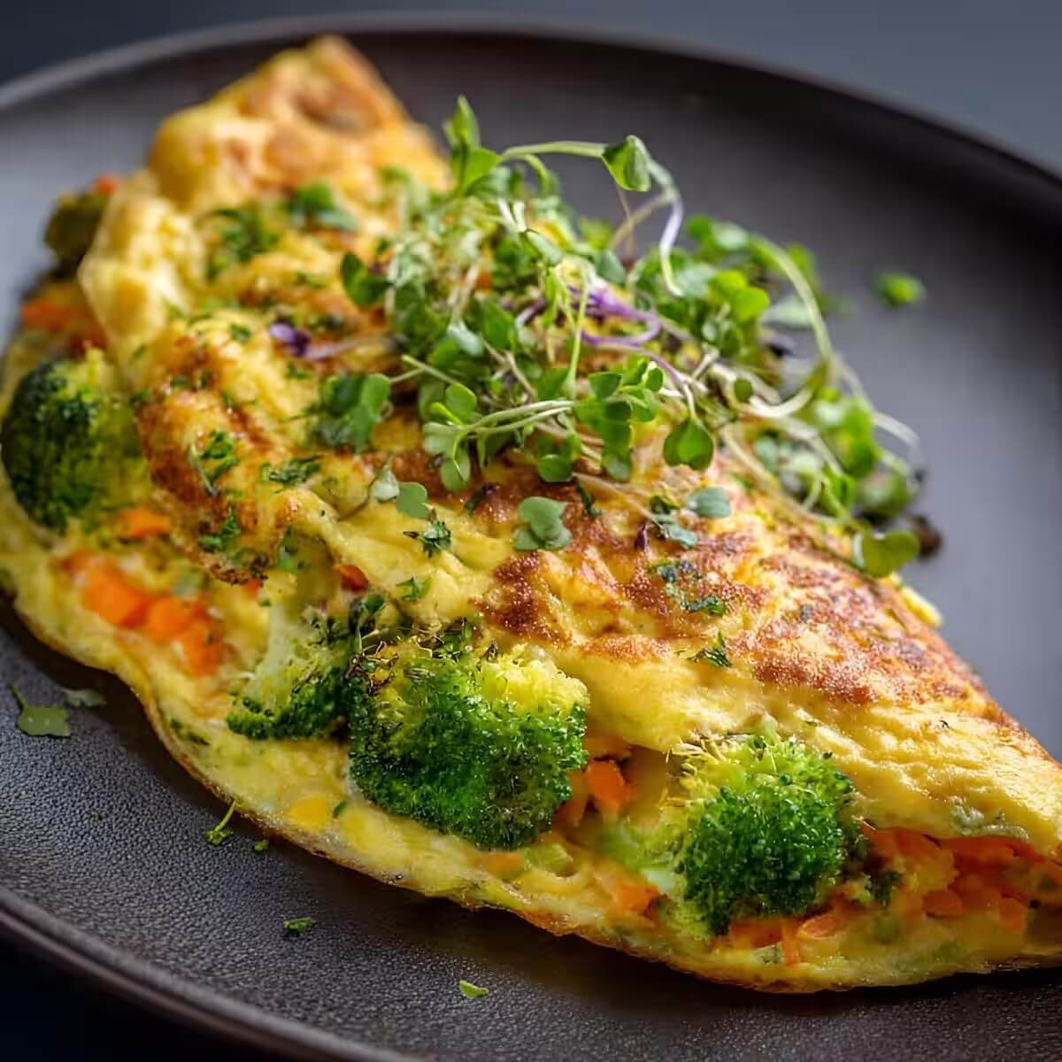 Carrot and Broccoli Omelette