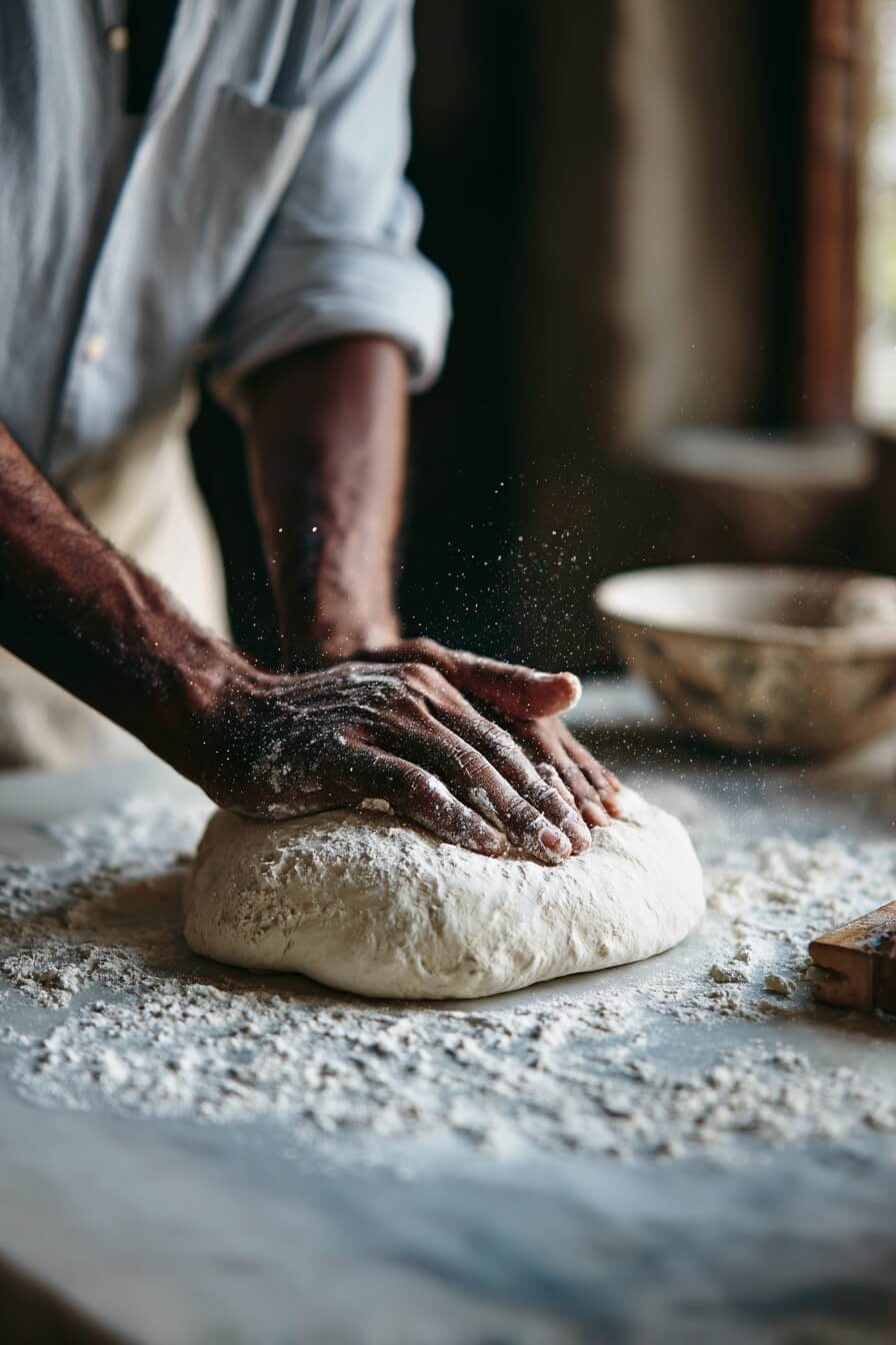 Qulcha — Hand-rolled dough